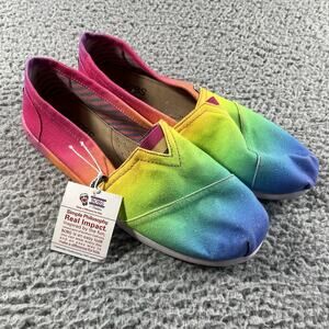 BOBS SKETCHERS SLIP ON SHOES WOMENS 11 RAINBOW OMBRE MULTICOLOR NWT NEW COMFORT